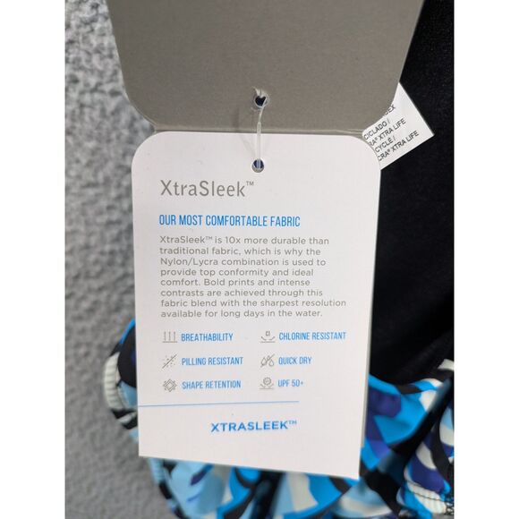 Dolfin Girls One Piece Blue Black and White Swimsuit sz 26 Training Competition - Picture 6 of 8